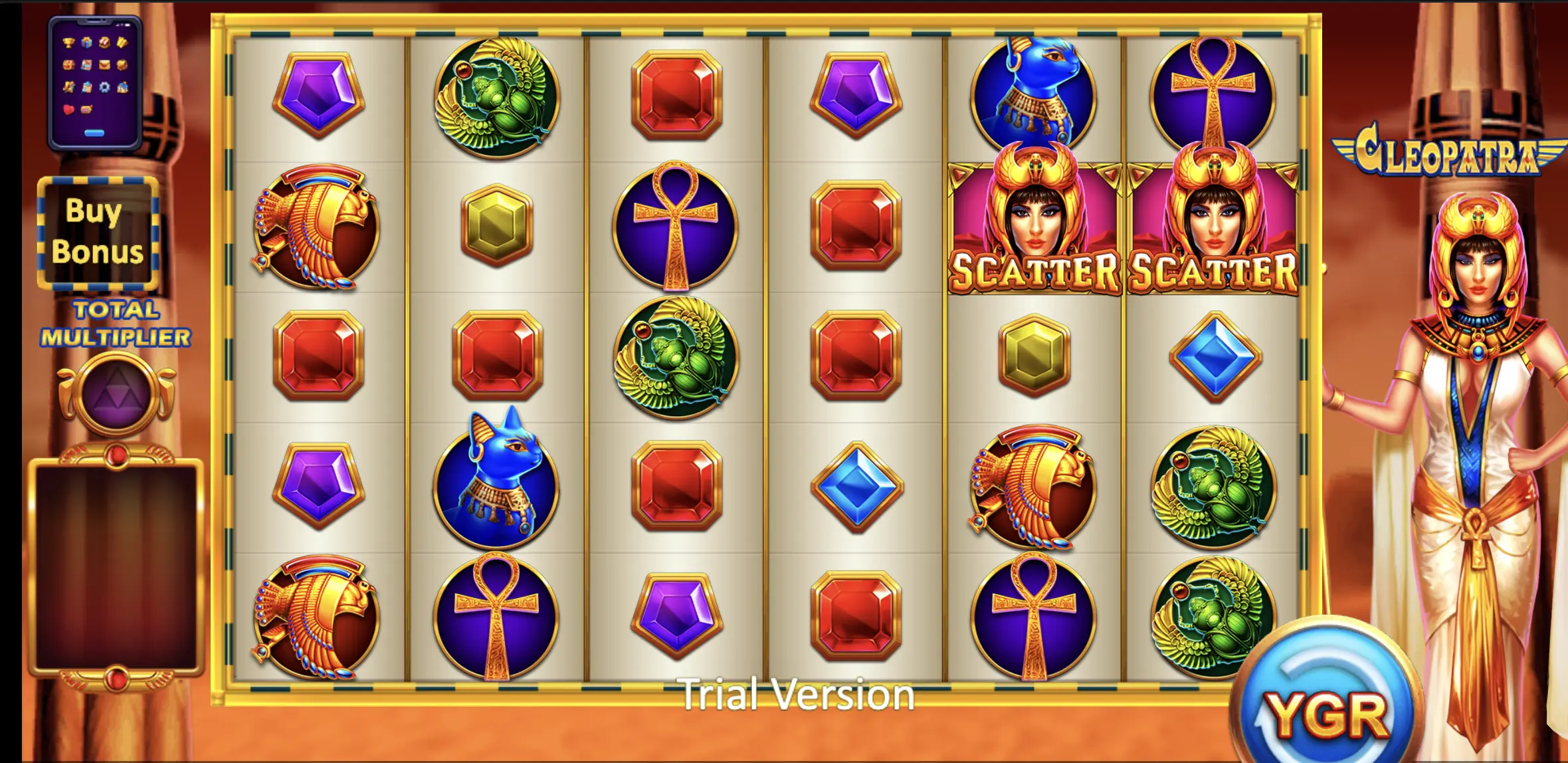 Cleopatra slot artwork
