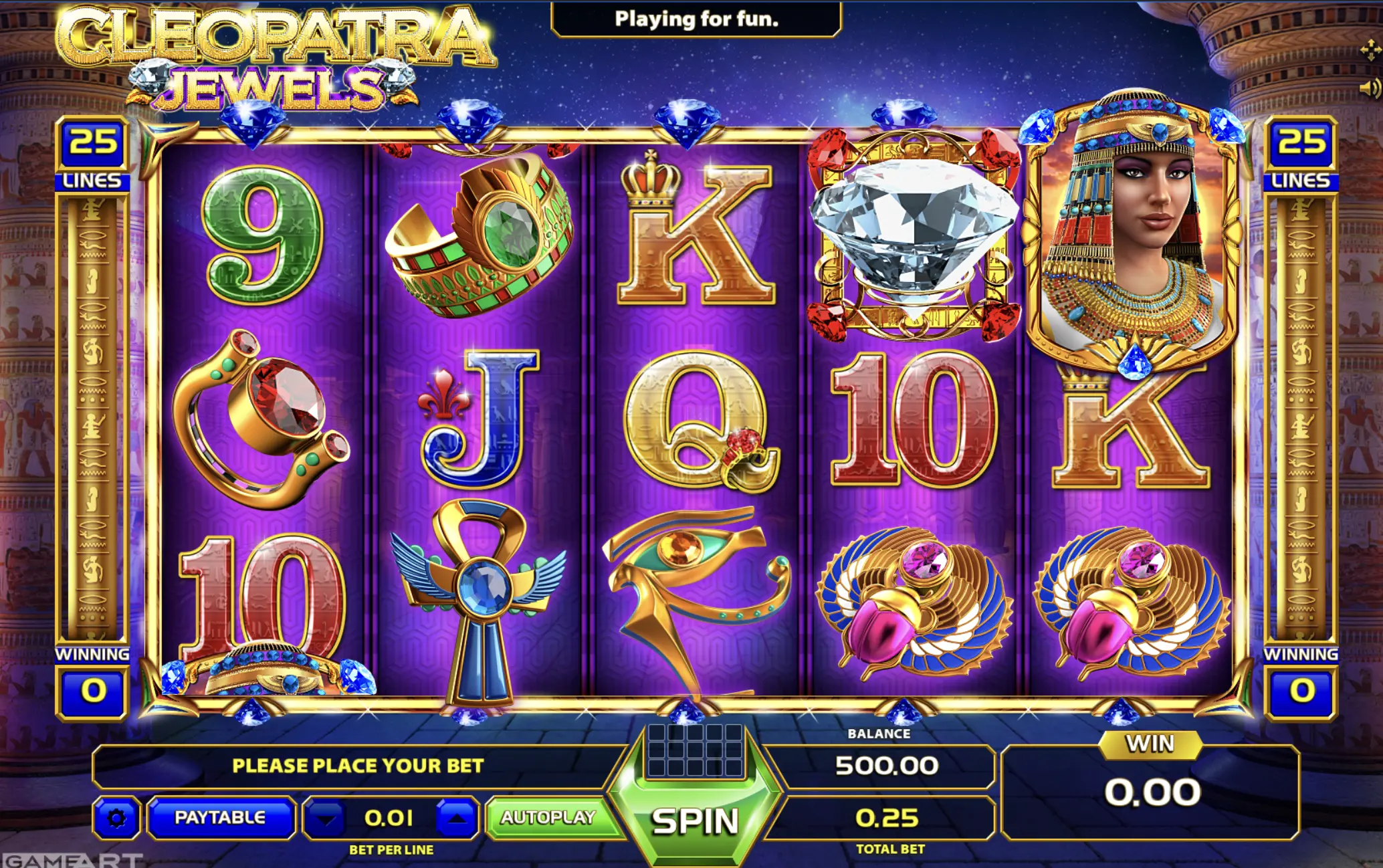 Cleopatra Jewels bonus gameplay